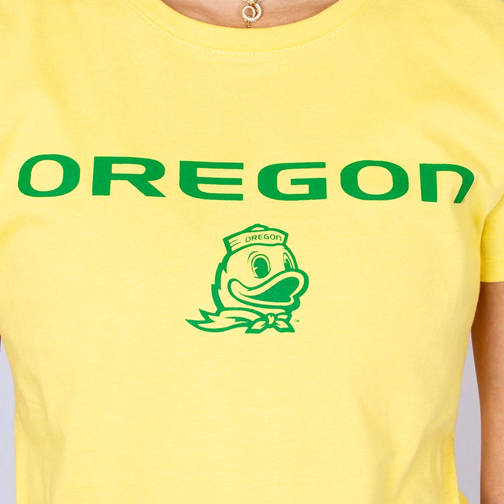 Ducks Spirit, McKenzie SewOn, Yellow, Crew Neck, Cotton, Women, Ideal, T-Shirt, 941497